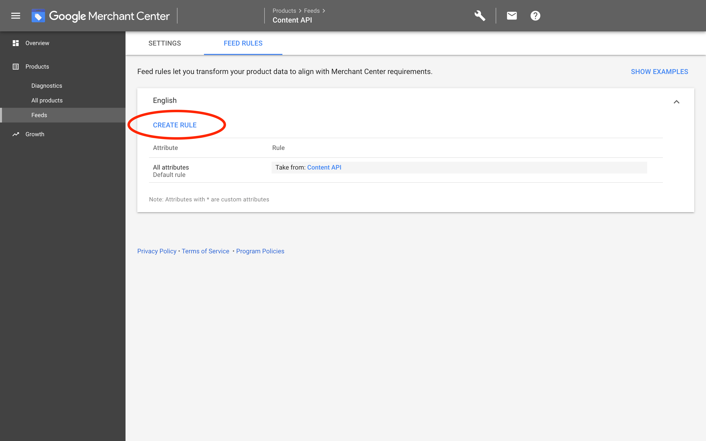 Google Merchants: Feed rules